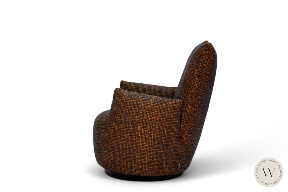 Dreh- & Schaukelsessel Modell Blobb in fine Stoff Feel me Bullfrog