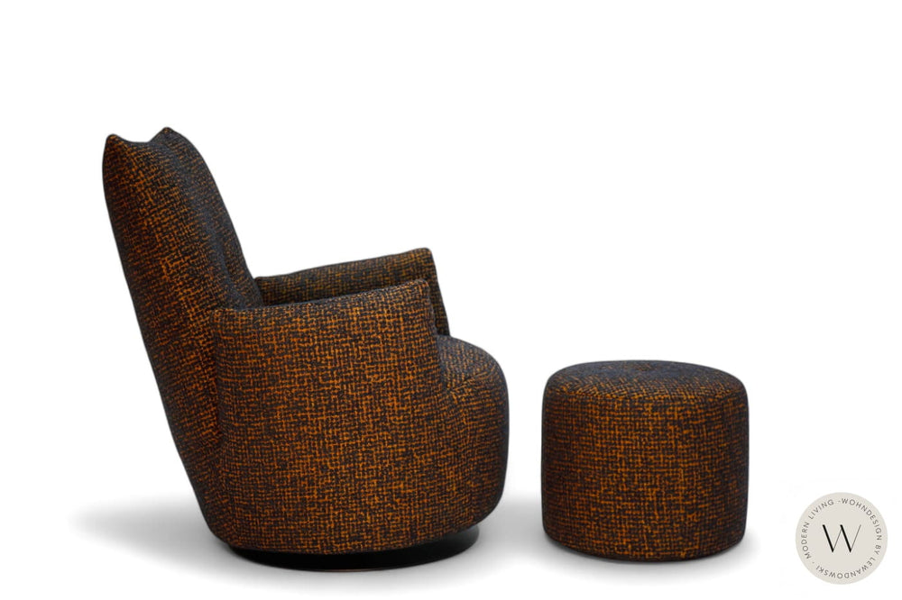 Dreh- & Schaukelsessel Modell Blobb in fine Stoff Feel me Bullfrog