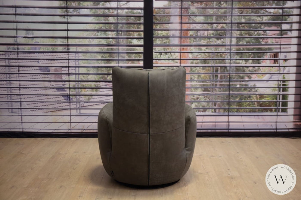 Dreh- & Schaukelsessel Modell Blobb in Leder Rhino elefant Bullfrog