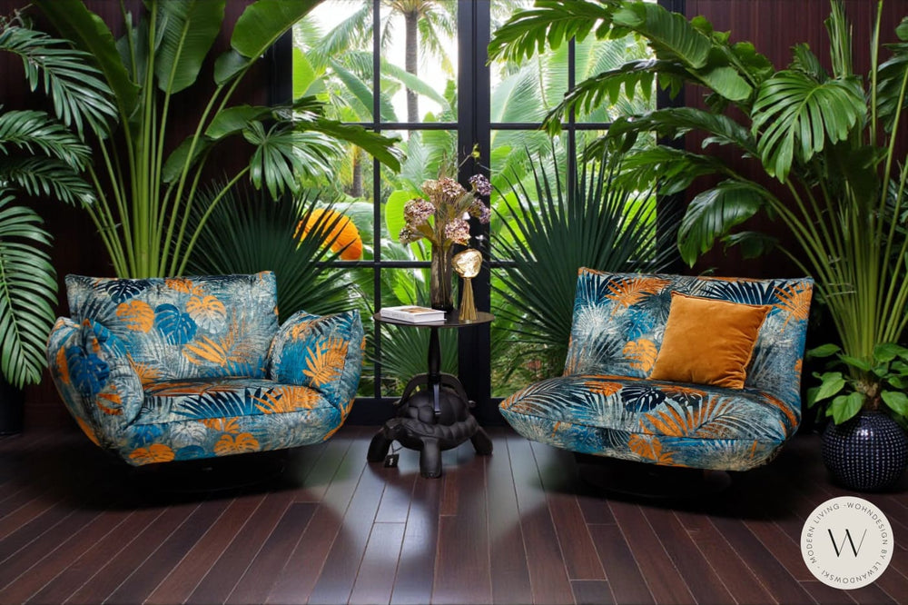 Dreh- & Schaukelsessel Modell Boogie Stoff Sumatra Bullfrog