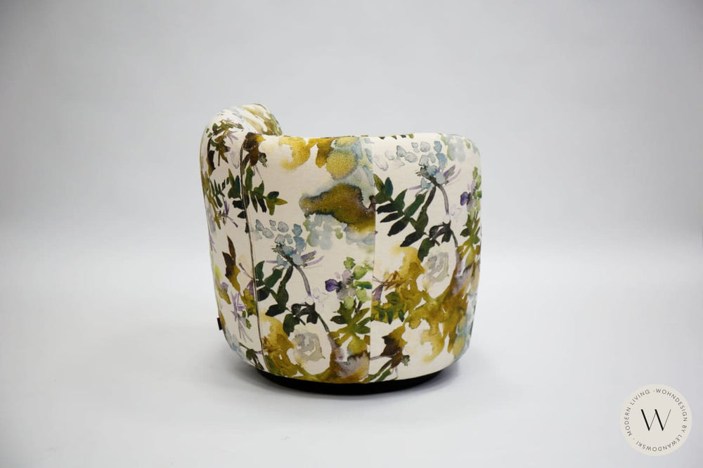 Dreh- & Schaukelsessel Modell Donna mit Hocker in Stoff Impression Bullfrog