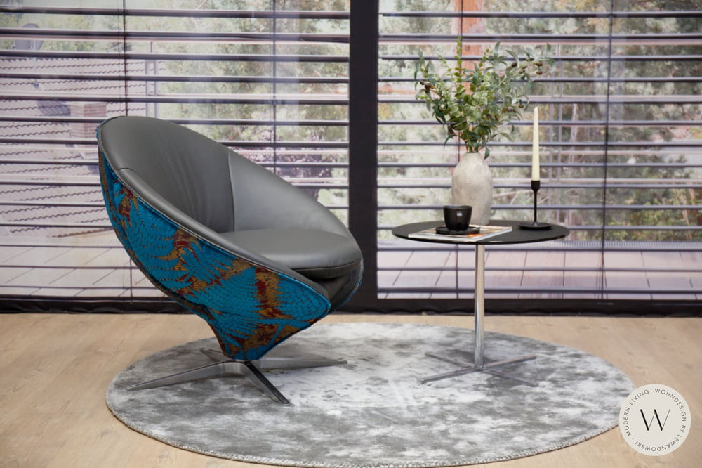 Drehsessel Impuls in Leder X Happy metal Koinor