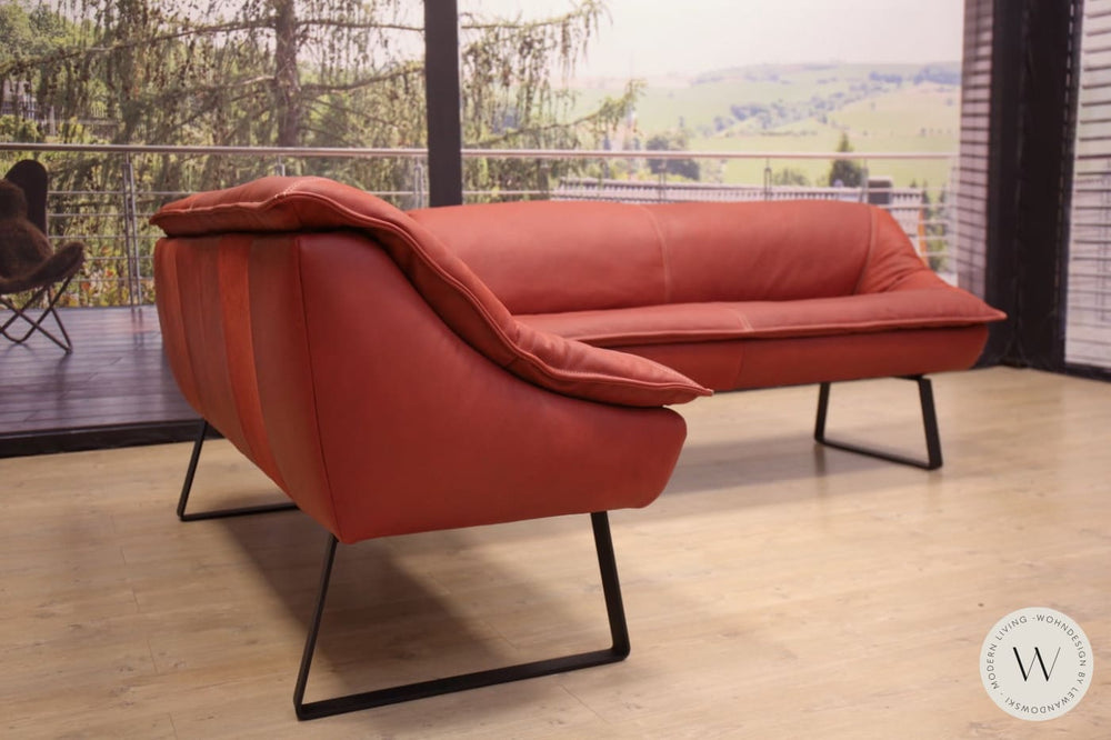 Eckbank Modell Alino in Leder A India chilli Koinor