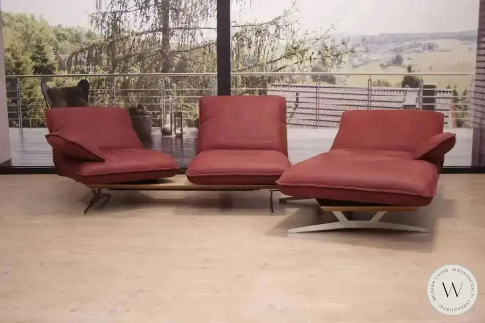 Eckgarnitur Modell Manson in Leder A India chilli Koinor