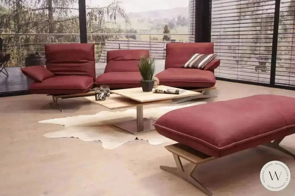 Eckgarnitur Modell Manson in Leder A India chilli Koinor