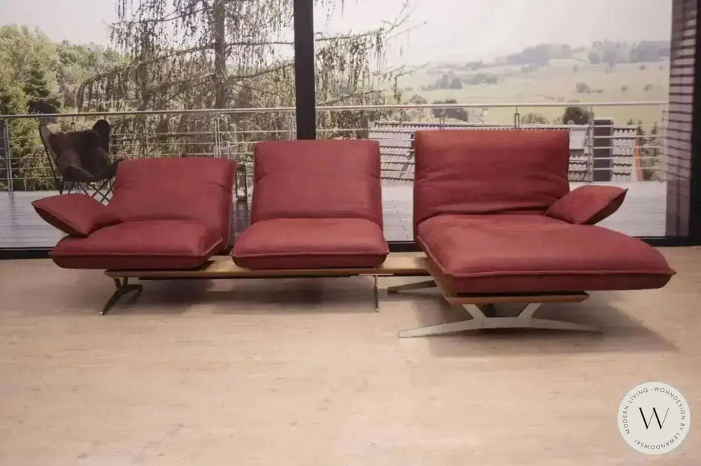 Eckgarnitur Modell Manson in Leder A India chilli Koinor