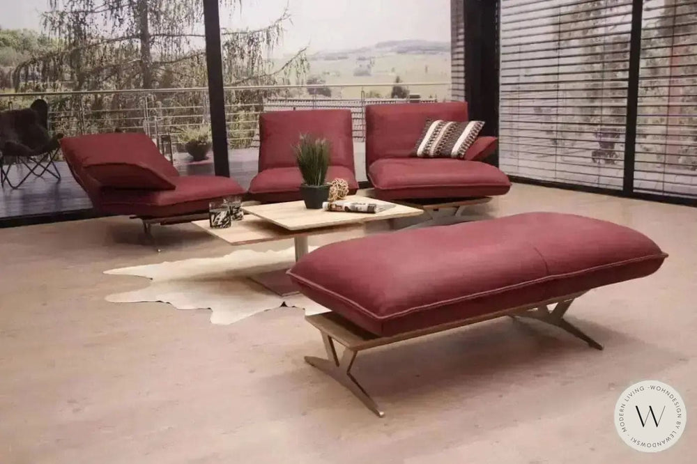 Eckgarnitur Modell Manson in Leder A India chilli Koinor