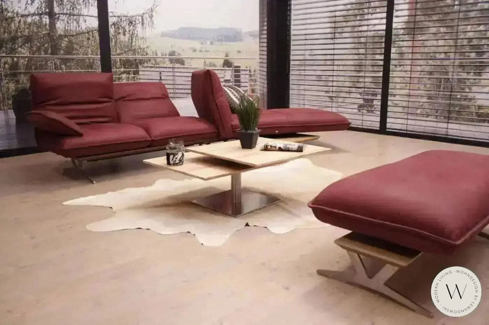 Eckgarnitur Modell Manson in Leder A India chilli Koinor