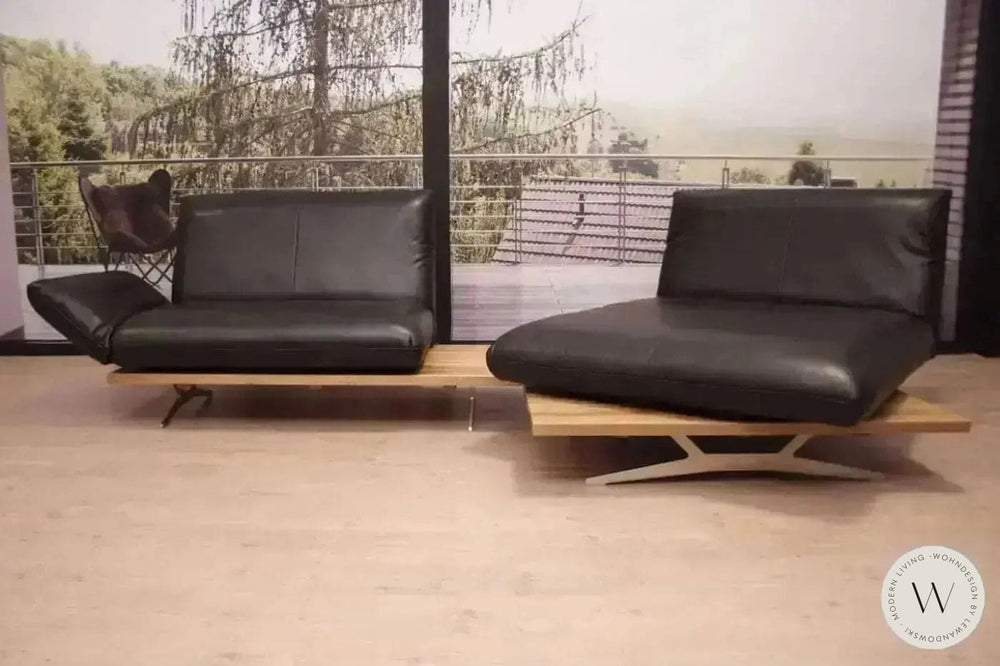 Eckgarnitur Modell Marilyn in Leder A Soft noir Koinor