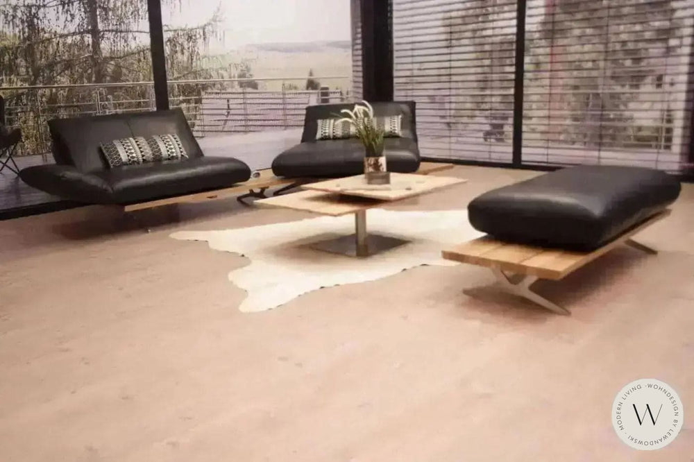 Eckgarnitur Modell Marilyn in Leder A Soft noir Koinor