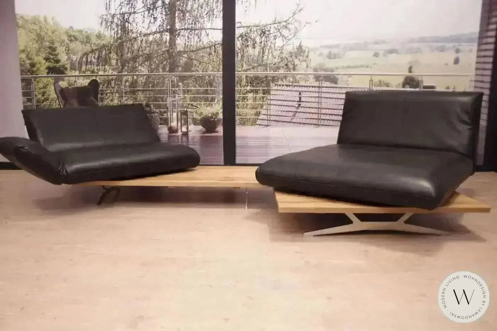 Eckgarnitur Modell Marilyn in Leder A Soft noir Koinor