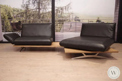 Eckgarnitur Modell Marilyn in Leder A Soft noir Koinor