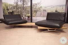 Eckgarnitur Modell Marilyn in Leder A Soft noir Koinor