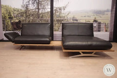 Eckgarnitur Modell Marilyn in Leder A Soft noir Koinor