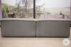 Eckgarnitur Platani In Stoff Corduroy Steel (Liege Links) Couchgarnituren