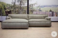 Eckgarnitur Platani In Stoff Corduroy Steel (Liege Links) Couchgarnituren