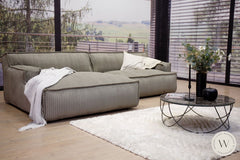 Eckgarnitur Platani In Stoff Corduroy Steel (Liege Links) Couchgarnituren