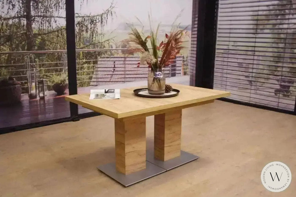 Esstisch ausziehbar in Wildeiche furniert K+W Silaxx