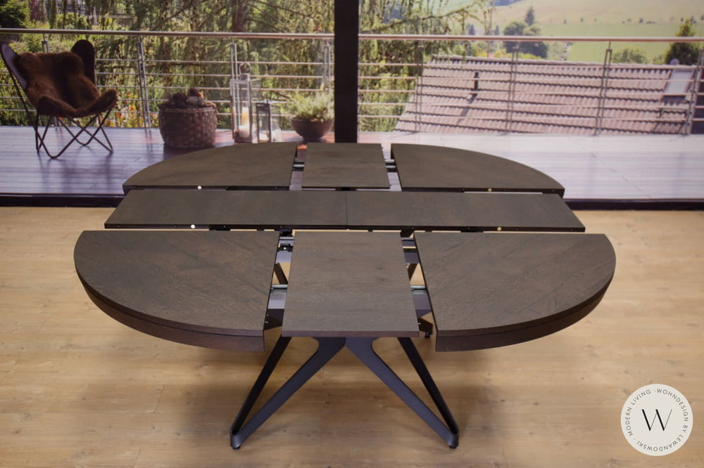 Esstisch Modell Big Round (ausziehbar) in Alt-Eiche PZ 94 Ozzio®Italia