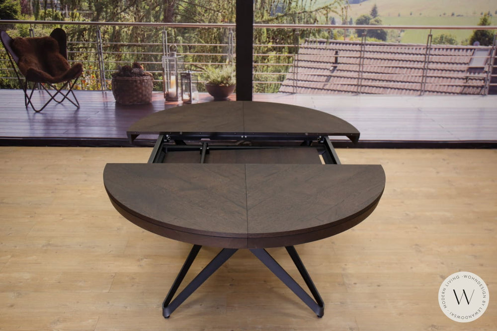 Esstisch Modell Big Round (ausziehbar) in Alt-Eiche PZ 94 Ozzio®Italia