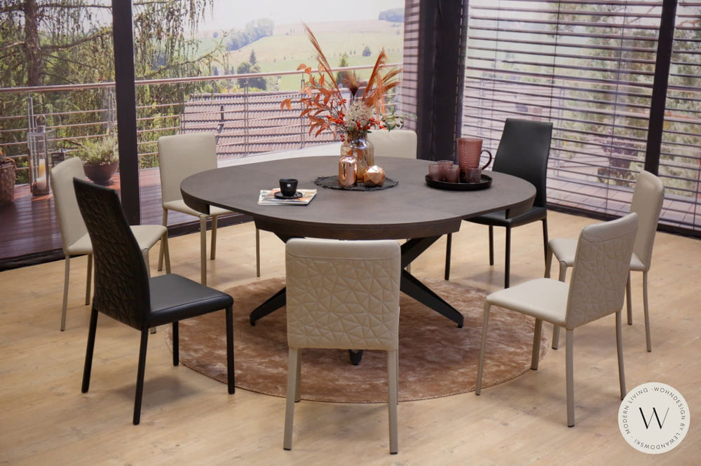 Esstisch Modell Big Round (ausziehbar) in Alt-Eiche PZ 94 Ozzio®Italia