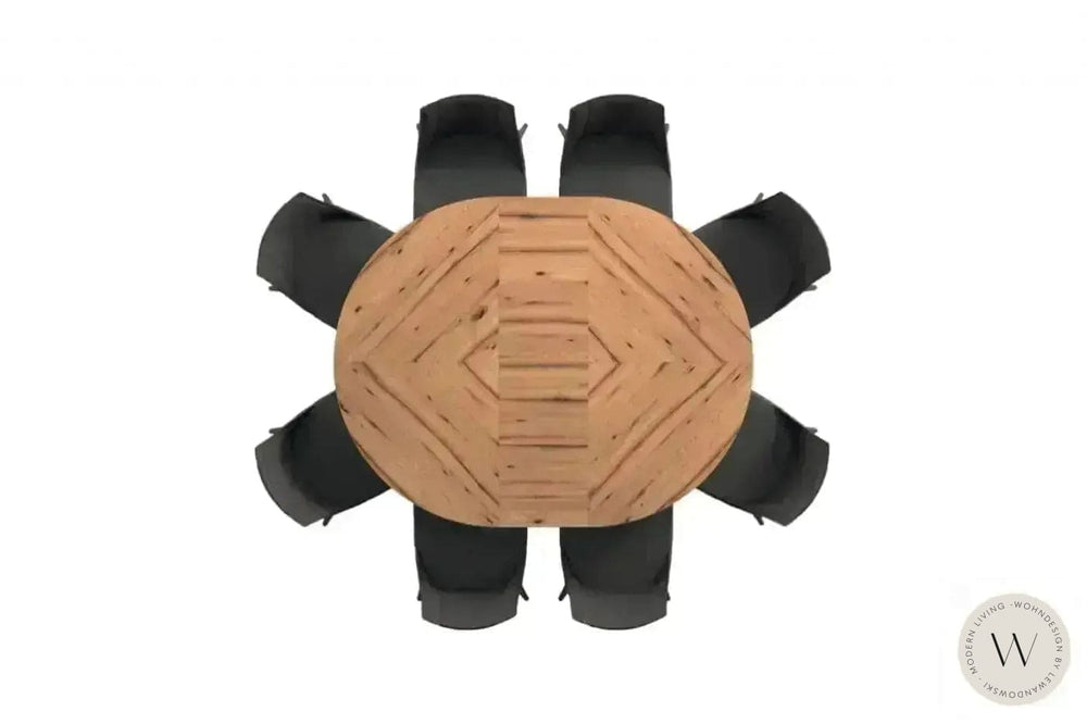 Esstisch Modell Big Round (ausziehbar) in Wildeiche natur Ozzio®Italia