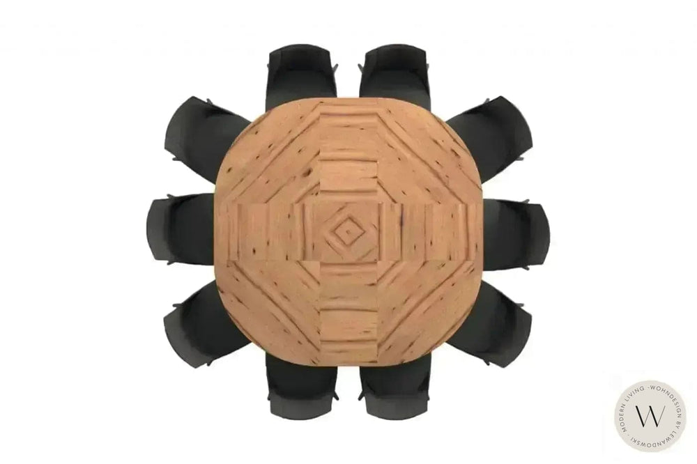 Esstisch Modell Big Round (ausziehbar) in Wildeiche natur Ozzio®Italia