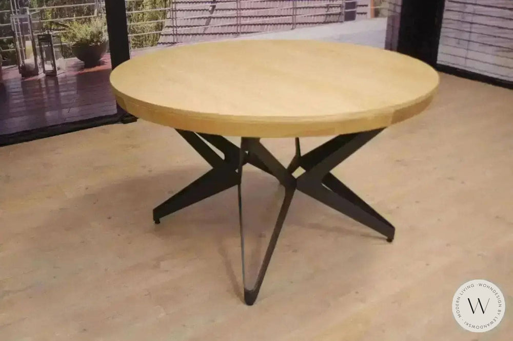 Esstisch Modell Big Round (ausziehbar) in Wildeiche natur Ozzio®Italia