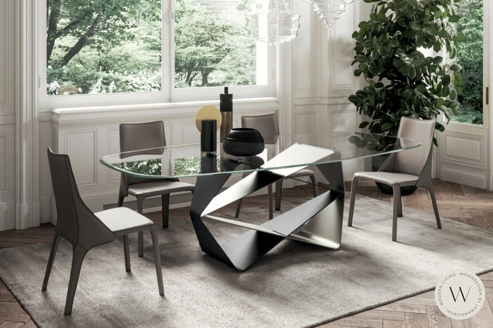 Esstisch Modell Gem in Glas Verre Ozzio®Italia