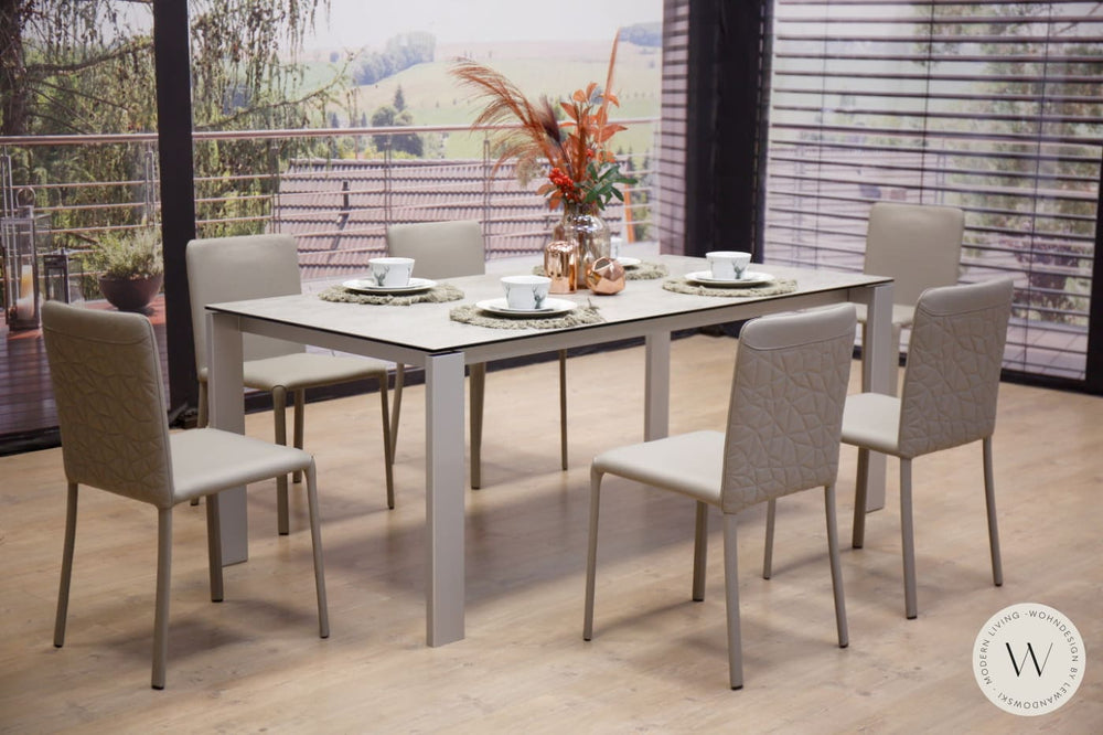 Esstisch Modell P2380 Access in Keramik Oxide grigio Ronald Schmitt Tische