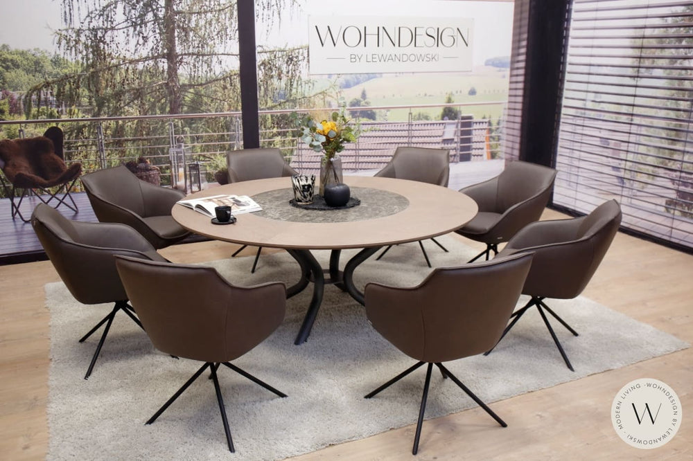 Esstisch Modell Pivot T258 mit eingelassener Keramikdrehscheibe Ozzio®Italia