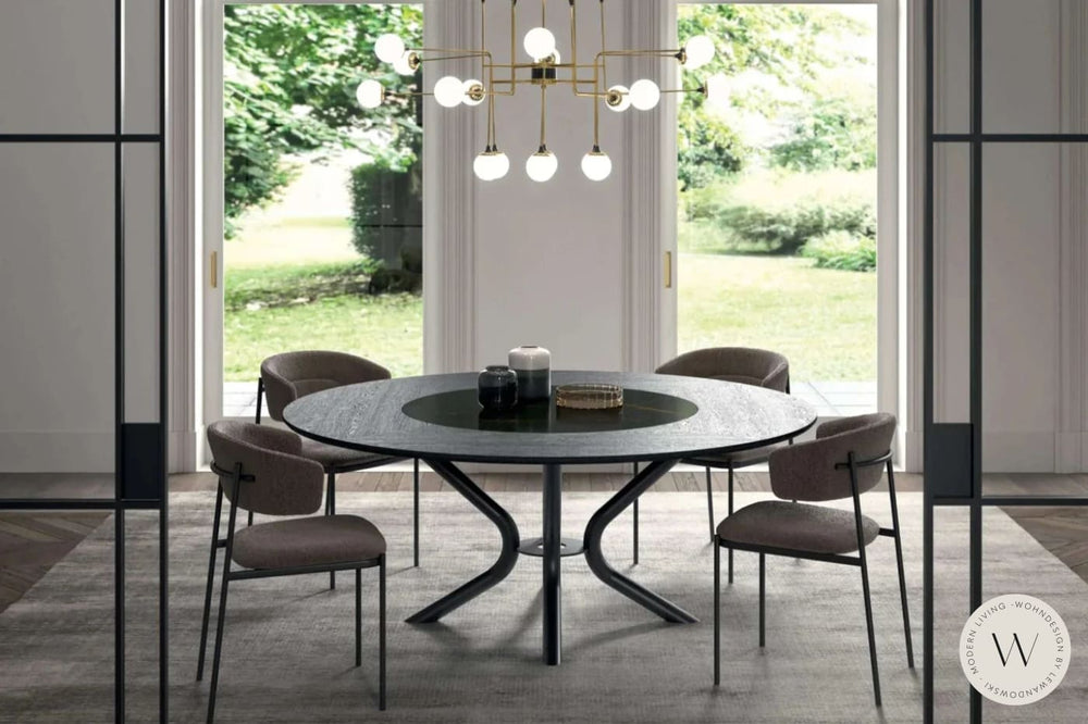 Esstisch Modell Pivot T258 mit eingelassener Keramikdrehscheibe Ozzio®Italia