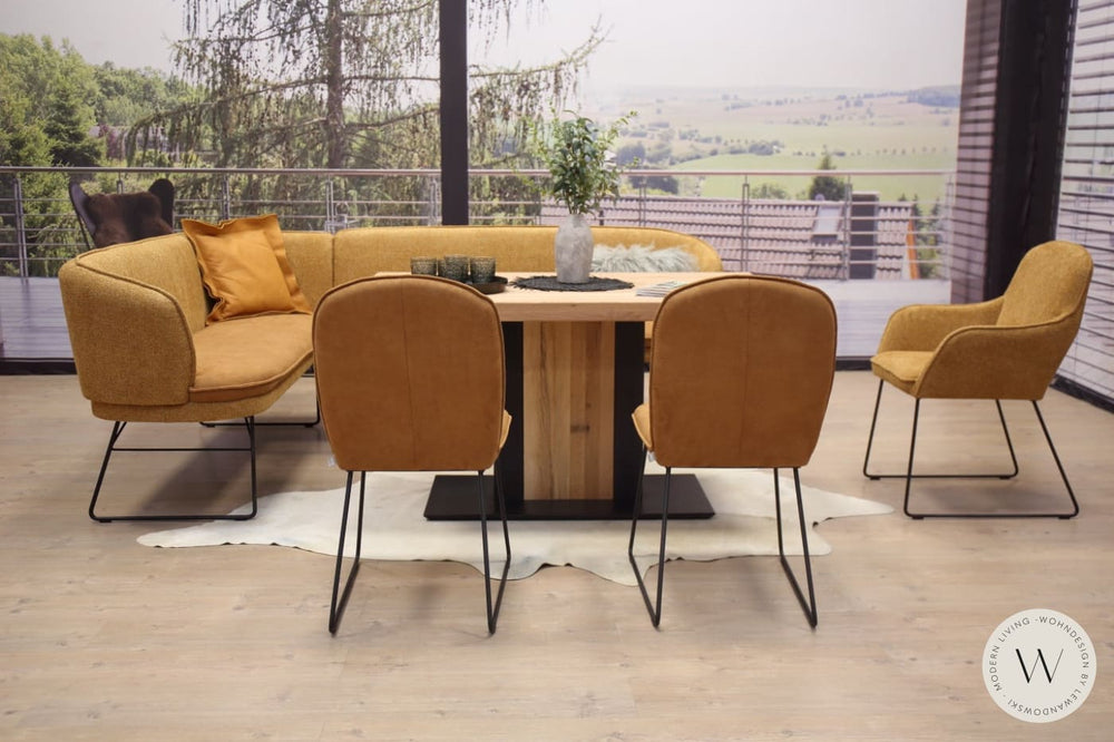 Esstischgruppe Modell Calvo in Stoff K+W Silaxx