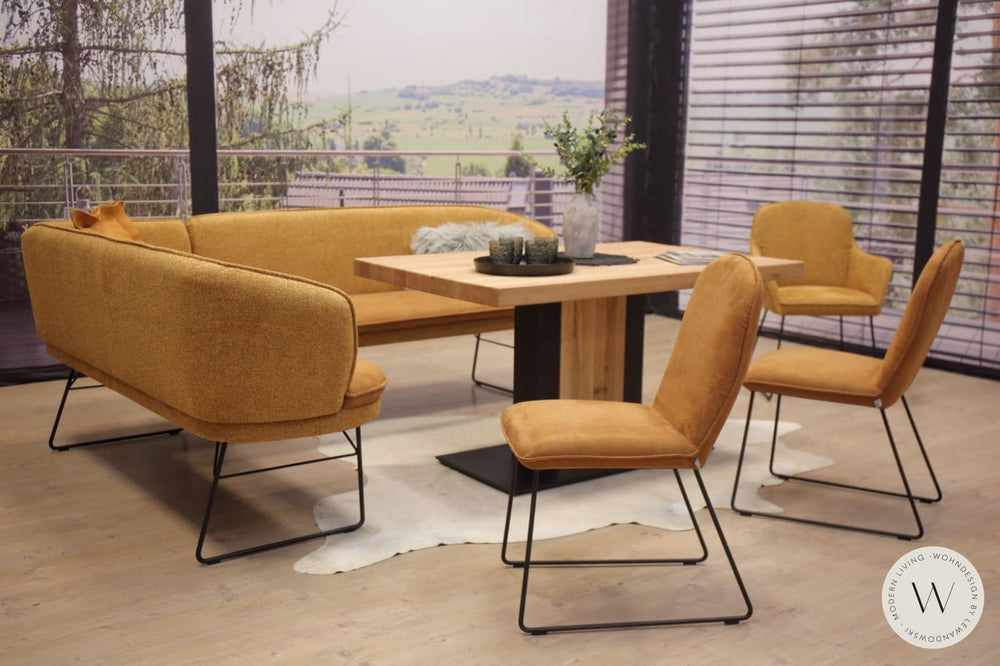 Esstischgruppe Modell Calvo in Stoff K+W Silaxx