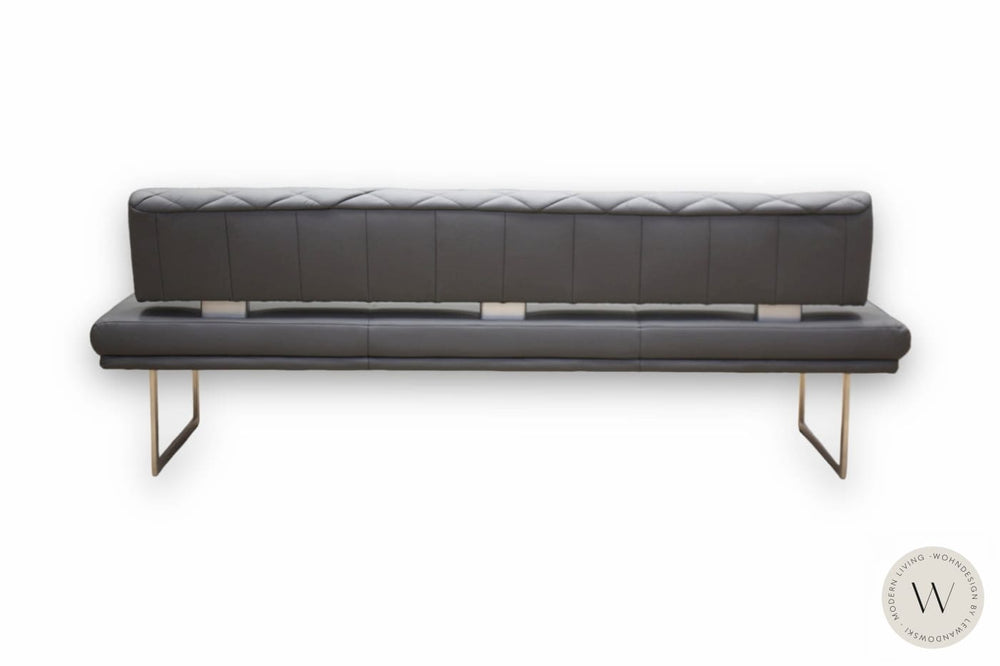 Esszimmerbank Long Beach in Leder Bronco K+W Silaxx