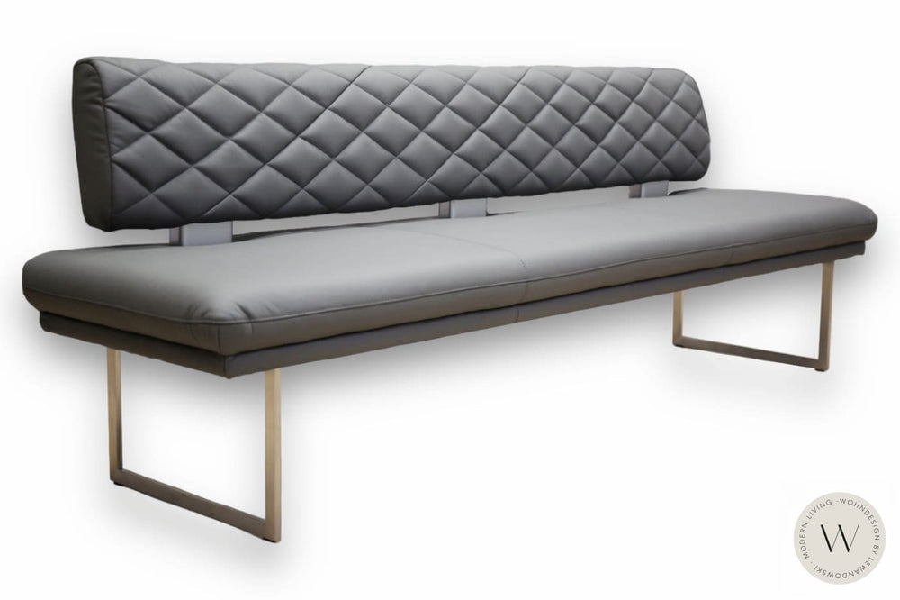 Esszimmerbank Long Beach in Leder Bronco K+W Silaxx