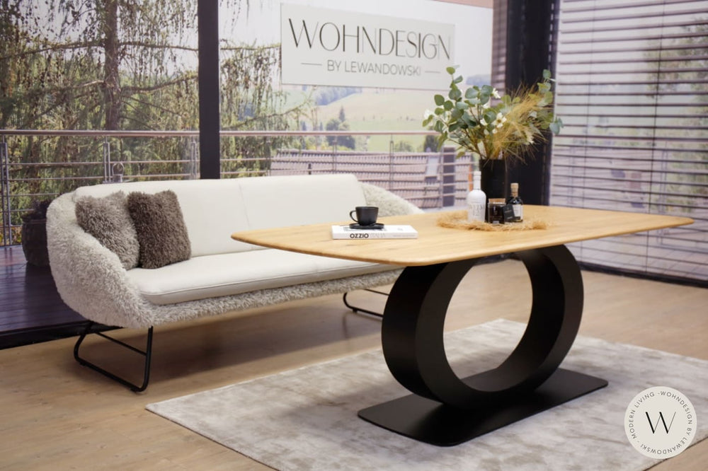 Esszimmerbank Modell Boneo in Leder B Bull perla Koinor