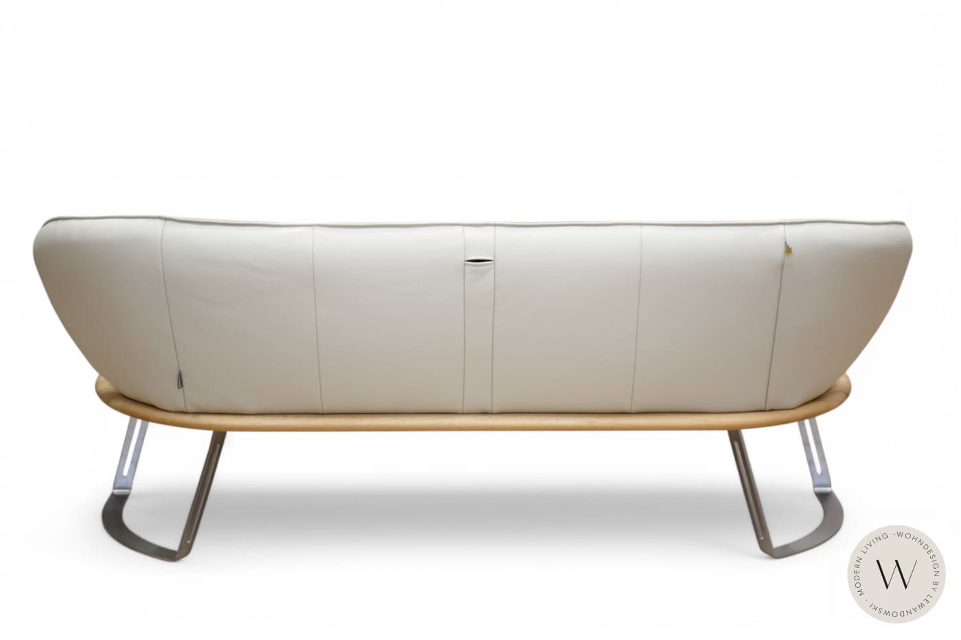 Esszimmerbank Modell Renio in Leder B Bull perla Koinor