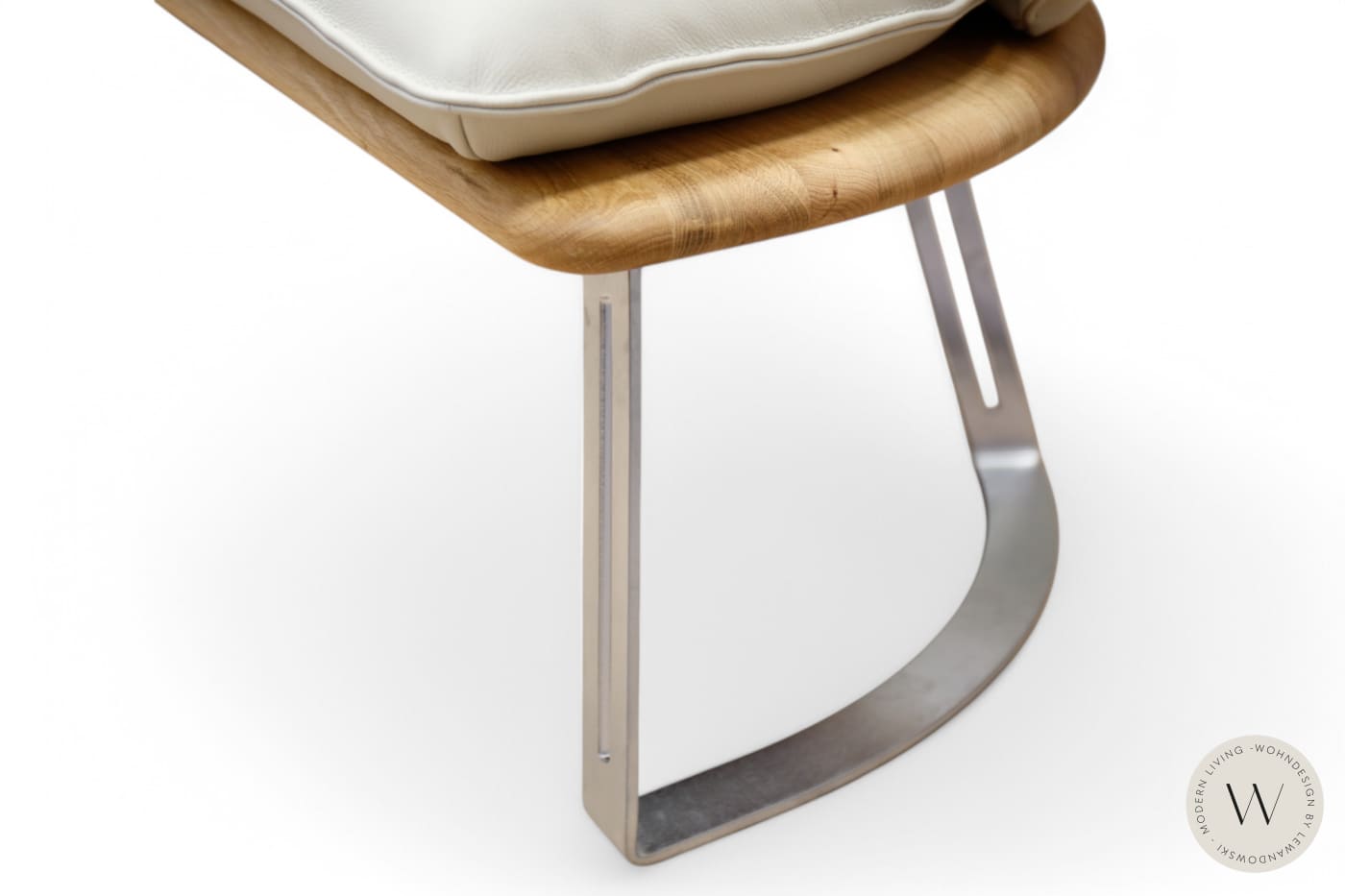 Esszimmerbank Modell Renio in Leder B Bull perla Koinor