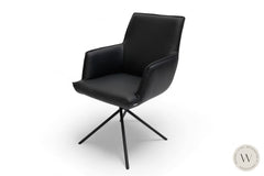 Esszimmerstuhl Modell 1250 S4 Leder schwarz / Mikado Koinor