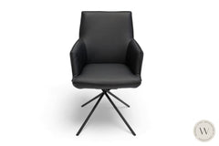 Esszimmerstuhl Modell 1250 S4 Leder schwarz / Mikado Koinor