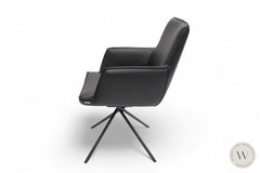 Esszimmerstuhl Modell 1250 S4 Leder schwarz / Mikado Koinor