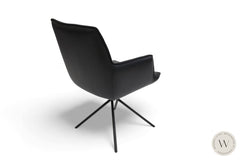 Esszimmerstuhl Modell 1250 S4 Leder schwarz / Mikado Koinor