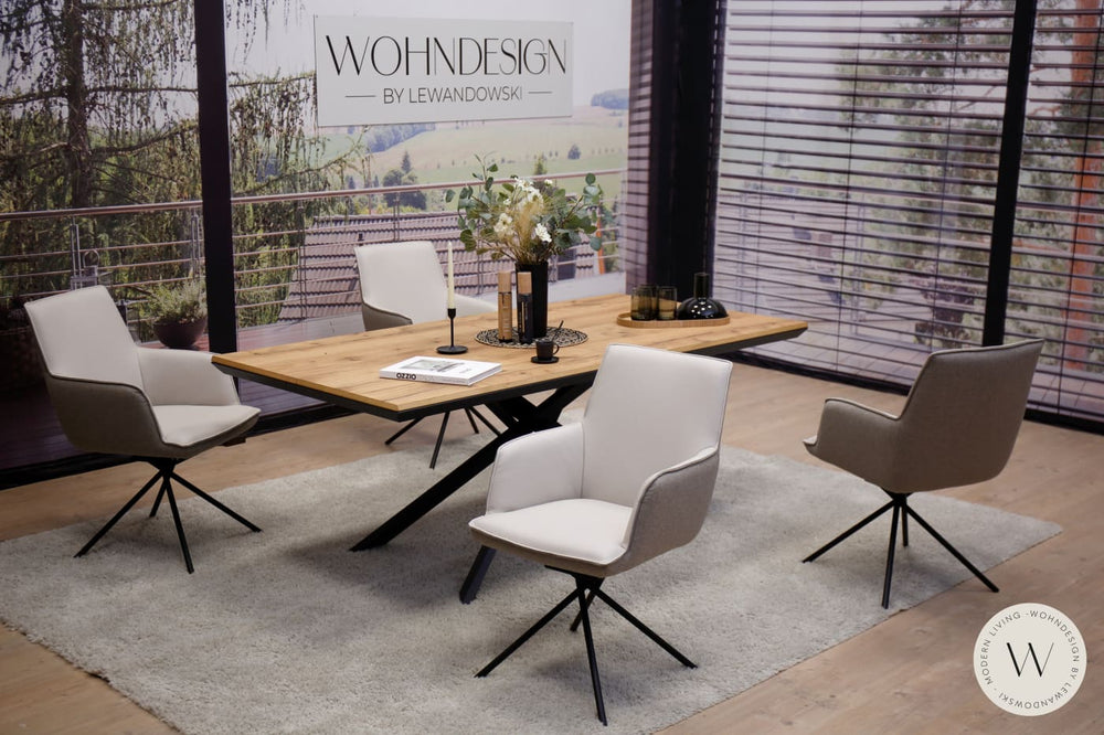 Esszimmerstuhl Modell 1250 S6VX in Leder B Bull perla Koinor