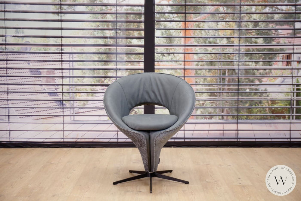 Esszimmerstuhl Modell 1260 in Leder A India iron Koinor