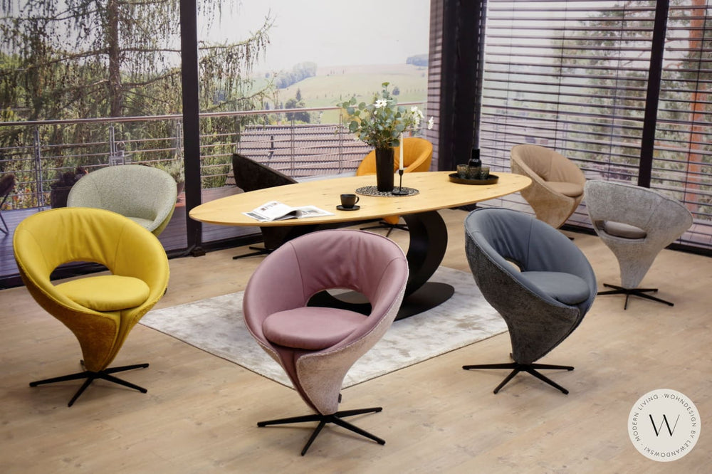 Esszimmerstuhl Modell 1260 in Leder A India plum Koinor