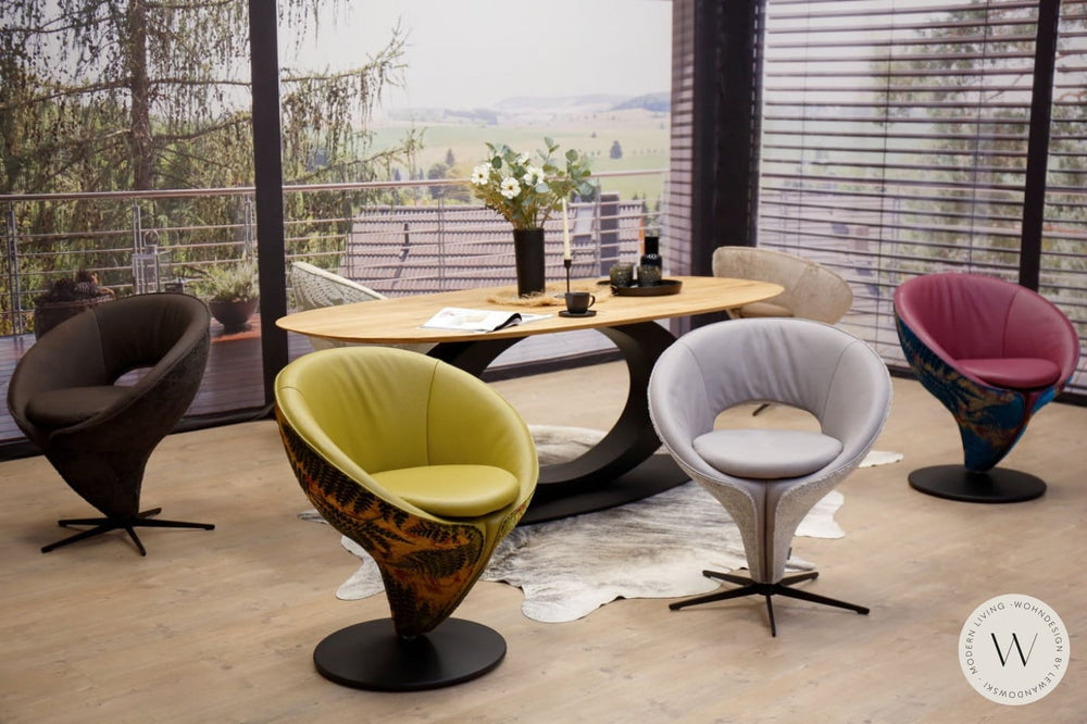 Esszimmerstuhl Modell 1260 in Leder C Classic avocado Koinor
