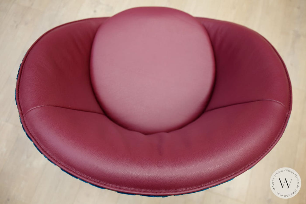 Esszimmerstuhl Modell 1260 in Leder C Classic Rasberry Koinor