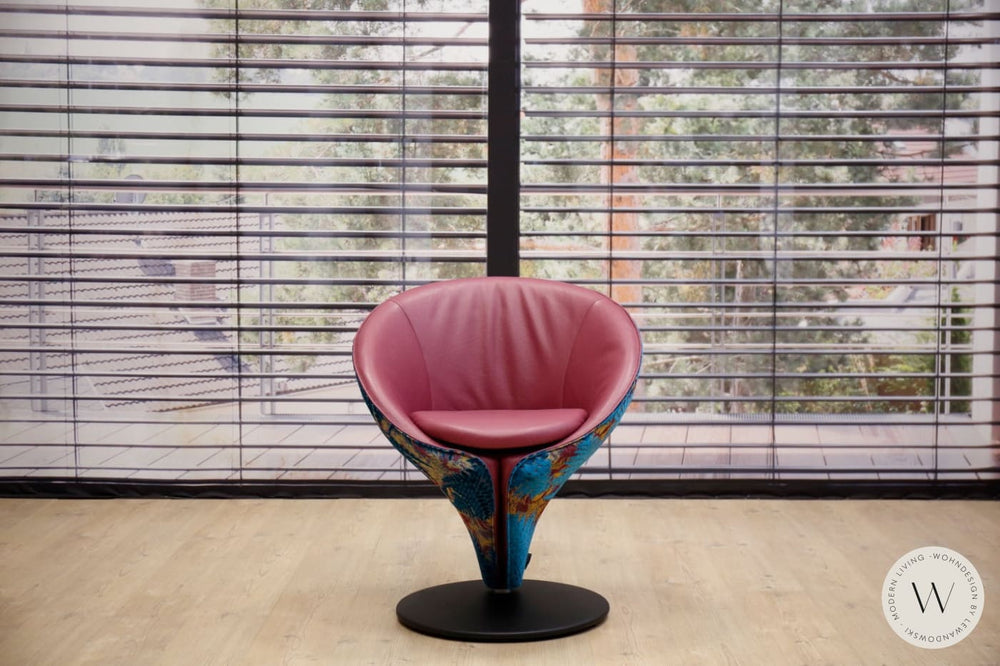 Esszimmerstuhl Modell 1260 in Leder C Classic Rasberry Koinor