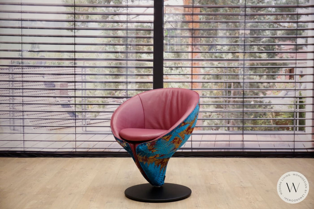 Esszimmerstuhl Modell 1260 in Leder C Classic Rasberry Koinor
